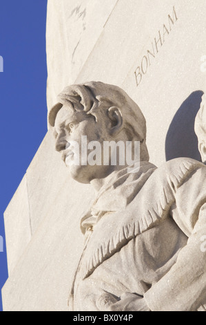 Dettaglio del Alamo il Cenotafio, San Antonio, Texas, progettato da Coppini commemora il 1836 Battaglia di Alamo Foto Stock