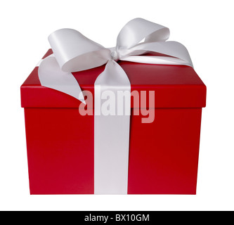 contenitore di regalo rosso Foto Stock