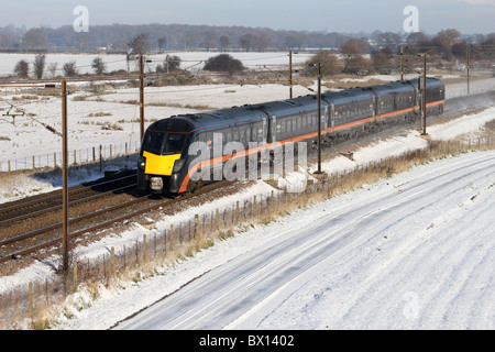 Classe 180 dmu azionato da Grand Central sulla costa est Mainline appena a sud di Colton giunzione (a sud di York). Foto Stock