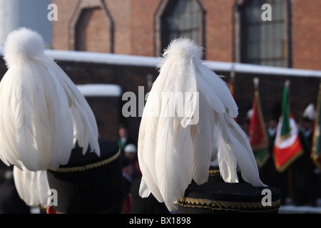 'Miner's day" in Polonia. I minatori omaggio al 9 vittime del massacro nel dicembre 16, 1981miniera di carbone "Wujek'. Katowice. Foto Stock