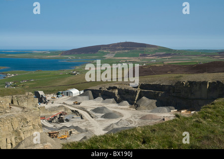 Dh Finstown FIRTH ORKNEY liccio Hill Orkney cava di pietra Foto Stock