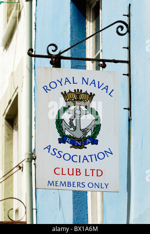 Royal Naval Associazione Club Ltd, membri solo segno, Aberystwyth, Galles Foto Stock