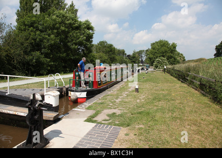 Blocca Llangollen Canal Galles Foto Stock