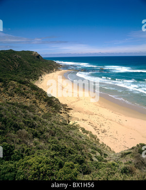 In Australia il castello di Beach Cove Coast Great Ocean Road paesaggio paesaggio litorale del mare Victoria vicino Glenaire Foto Stock