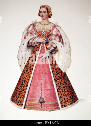 Eleonora d'Austria (1498–1558), moglie di Manuele i del Portogallo e di Francesco i di Francia Foto Stock