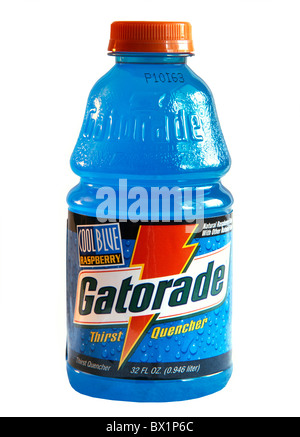 Bottiglia di Gatorade con la vecchia etichetta di stile e branding, STATI UNITI D'AMERICA Foto Stock