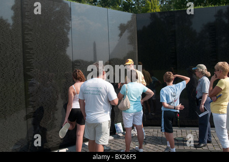 Il Memoriale dei Veterani del Vietnam a Washington, DC. Foto Stock