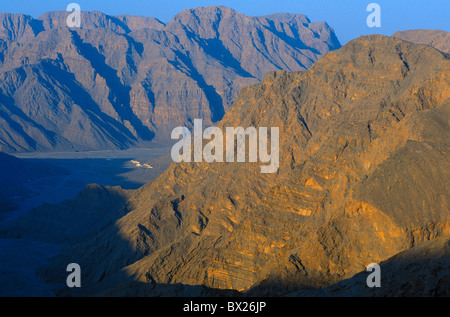 Kashab montagne paesaggio della valle umore penisola di Musandam Oman penisola arabica cuce 10816888 Jebel Harim montagne Foto Stock