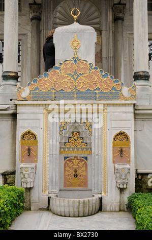 Ornano la Fontana di acqua nel palazzo Topkapi, Istanbul, Turchia Foto Stock
