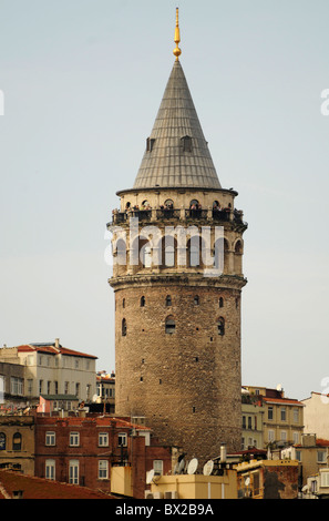 La Torre di Galata (aka la torre di Cristo), Istanbul, Turchia Foto Stock