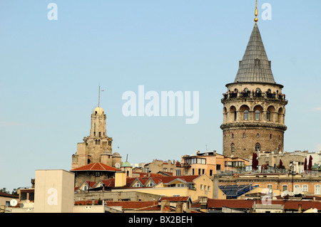 La Torre di Galata (aka la torre di Cristo), Istanbul, Turchia Foto Stock