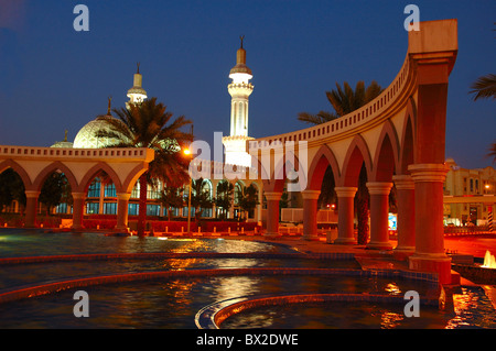 Sheikha Salama moschea di notte notte Al Ain Emirati Arabi Uniti EMIRATI ARABI UNITI penisola arabica Foto Stock