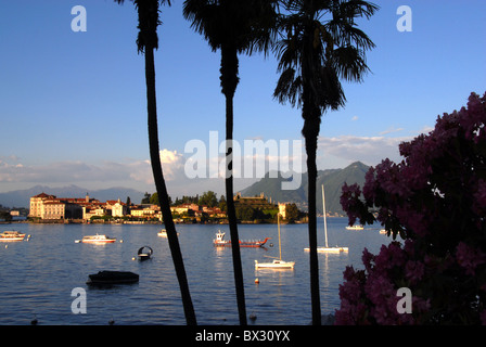 Isola Bella, Lago Maggiore da Stresa, Italia Foto Stock