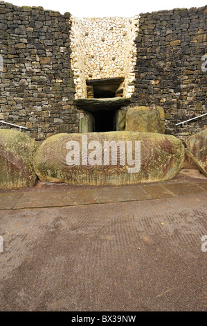 Newgrange, Bru na Boinne, nella contea di Meath, Leinster, Irlanda Foto Stock