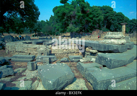 Europa Grecia Isole Greche Olympia Elis nel Peloponneso occidentale Peloponneso rovine greche archeologia Foto Stock