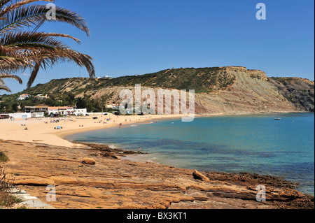 La spiaggia di Praia da Luz, Algarve, PORTOGALLO Foto Stock