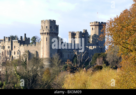 Il Castello di Warwick in autunno Foto Stock