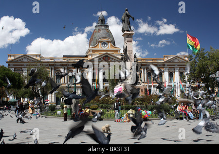 Congresso nazionale edificio in Plaza Murillo, La Paz Foto Stock