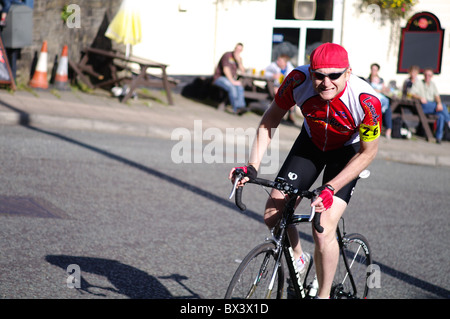 Racing ciclista a Rawson Rake del Hill Climb 2010 Foto Stock