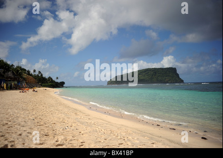 Vista dalla Taufua Fale, Lalomanu, Samoa Occidentali Foto Stock