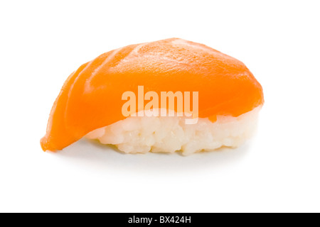 Immagine di nigiri sushi su sfondo bianco Foto Stock