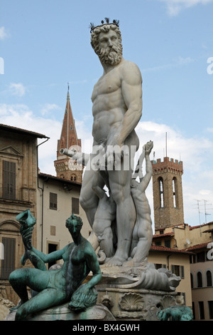 Fontana di Nettuno Firenze Foto Stock