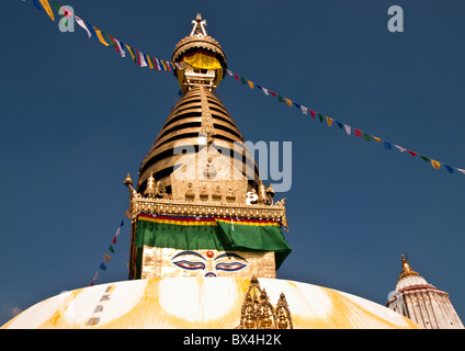 Swayambunath Stupa, Kathmandu, Nepal Foto Stock