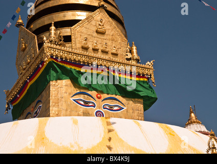 Swayambunath Stupa, Kathmandu, Nepal Foto Stock