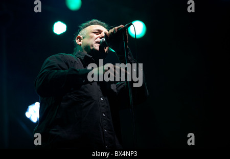 Almafuerte banda metallica da Argentina, giocando in un internazionale evento bike Foto Stock