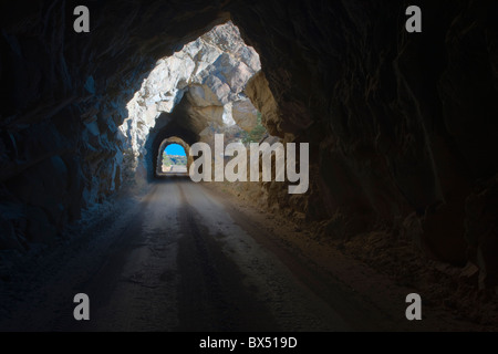 Midland tunnel ferroviario, quattro tunnel costruito nel 1887, CR371, Buena Vista, Colorado, STATI UNITI D'AMERICA Foto Stock