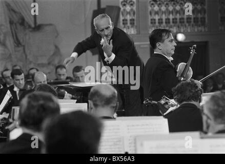 Karel Ancerl, Henryk (Henrik) Szeryng, conduttore, violinista, la Primavera di Praga Foto Stock