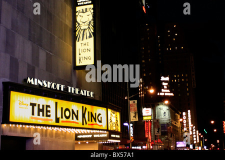 I teatri di Broadway, Times Square Manhattan, New York City Foto Stock