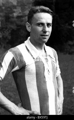 Cecoslovacco di giocatore di calcio designato per la Coppa del Mondo in Italia, 1934, Jiri SOBOTKA. Foto Stock