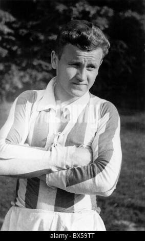 Cecoslovacco di giocatore di calcio designato per la Coppa del Mondo in Italia, 1934, Jaroslav BOUCEK. Foto Stock