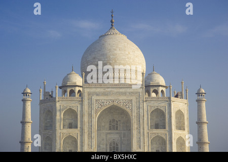 Il Taj Mahal, Sito Patrimonio Mondiale dell'UNESCO, all'inizio. La luce del mattino, Agra, Uttar Pradesh, India, Asia Foto Stock