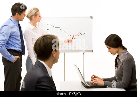 Immagine di business partner per ottenere pronto per rapporto alla riunione di lavoro Foto Stock