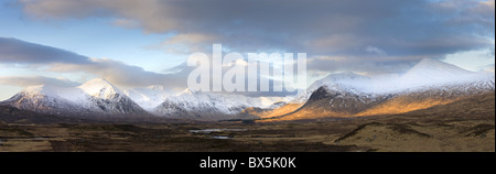 Vista panoramica su Rannoch Moor, vicino a Fort William, Scotland, Regno Unito Foto Stock