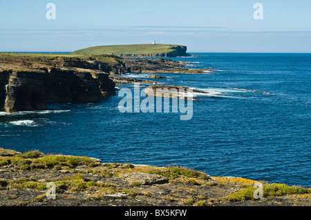 Dh Brough di Birsay BIRSAY ORKNEY costa settentrionale di Orkney seacliffs rocciose Foto Stock