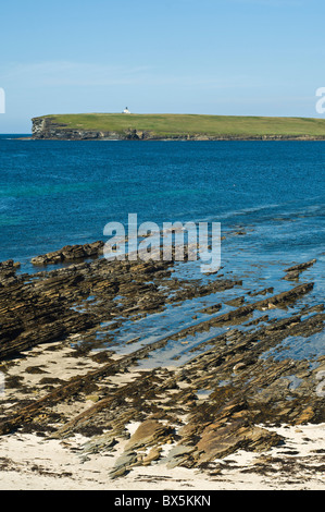 Dh Brough di Birsay BIRSAY ORKNEY Birsay Baia Mare roccioso riva Foto Stock