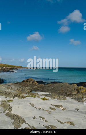 Dh EGILSAY ORKNEY Egilsay spiaggia di sabbia e roccia nessuno remote isole Sandy Regno Unito Foto Stock