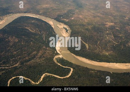 Luangwa River, a sud Luangwa National Park, Zambia, Africa Foto Stock