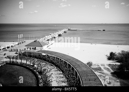 Il molo di legno in Sopot, Polonia Foto Stock