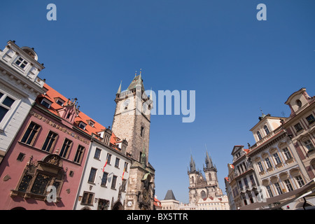 Architettura storica a Praga, Repubblica Ceca Foto Stock