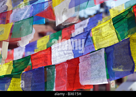 Le Bandiere Tibetane Di Preghiera Del Buddista Sulla Cima Della Montagna  Fotografia Stock - Immagine di rosso, fede: 73550040