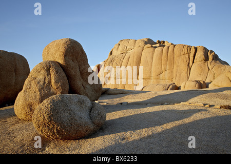 Massi al tramonto, Joshua Tree National Park, California, Stati Uniti d'America, America del Nord Foto Stock