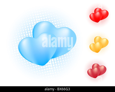 Cuore isolato di pattern. 3d per San Valentino Foto Stock