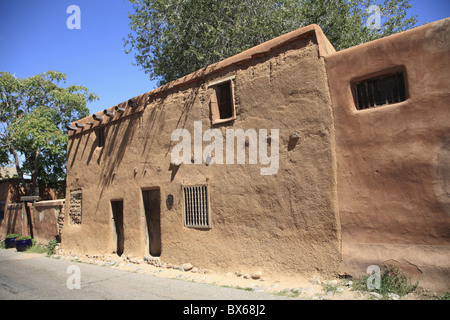 Più antica casa negli Stati Uniti, ora un museo, Santa Fe, New Mexico, Stati Uniti d'America, America del Nord Foto Stock