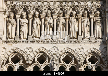 Kings Gallery, la cattedrale di Amiens, Sito Patrimonio Mondiale dell'UNESCO, Amiens, Somme, Francia, Europa Foto Stock