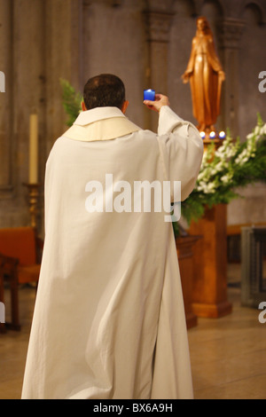 Festa dell'Immacolata Concezione nella cattedrale di San Giovanni, Lione, Rhone, Francia, Europa Foto Stock