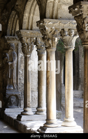 Chiesa Saint-Trophime chiostro, Arles, Bouches du Rhone, Francia, Europa Foto Stock